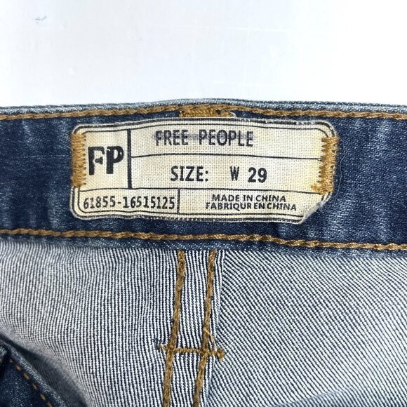 Free People Women's Jeans Skinny Dark Wash size 29 style OB420648 length 28" - Picture 7 of 10